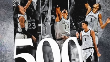 开云体育-文班亚马生涯盖帽数达到500 历史第二年轻&amp;143场历史第四快